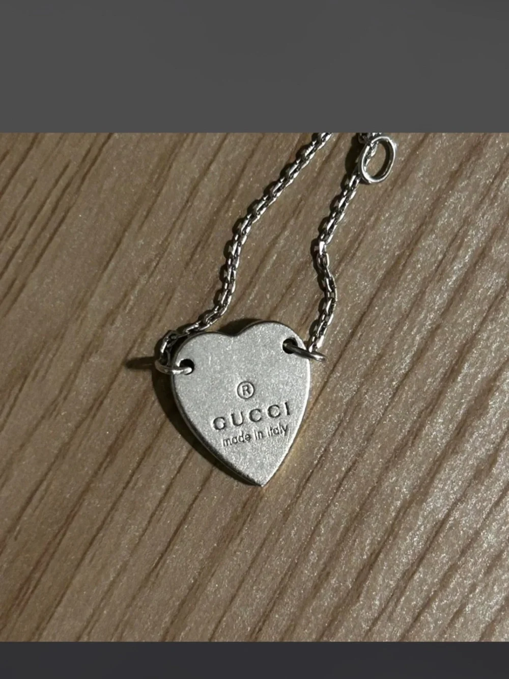 Gucci Silver Heart Tag Bracelet in Shiny Silver - Picture 3 of 8